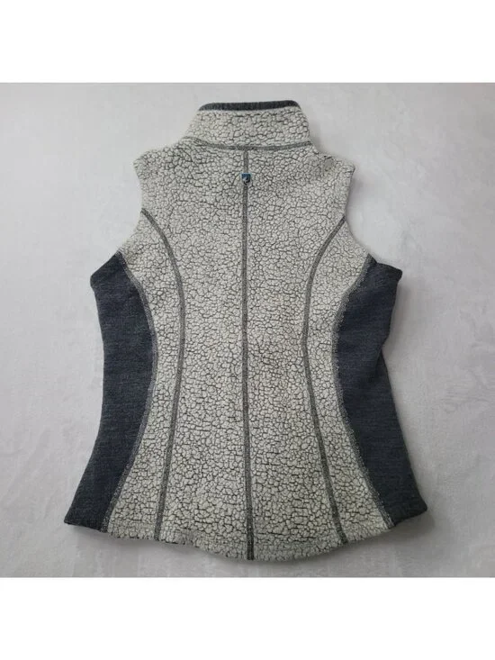 Kuhl Women's Gray Sherpa Fleece Zip-Up Vest Size S - Picture 2 of 12